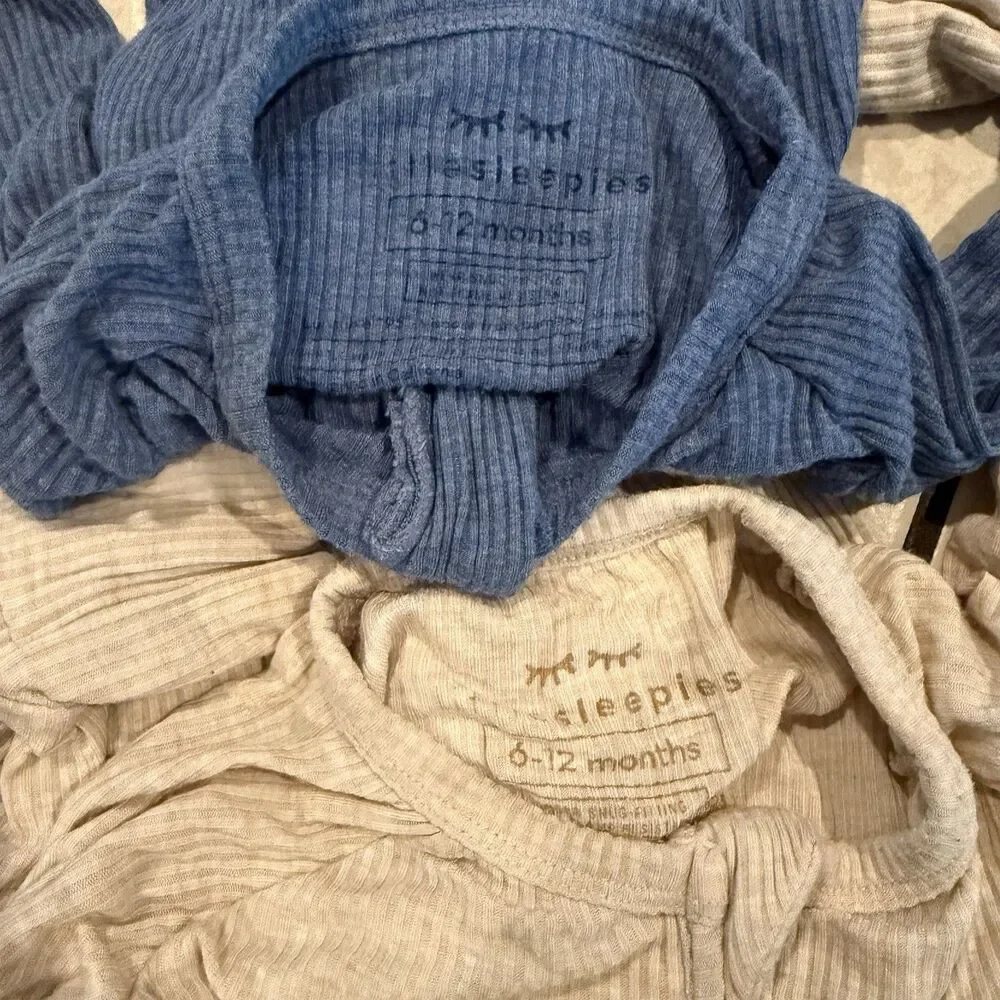 Little Sleepies Lot Bundle Of 2 Size 6-12 Months Wash Wear Play Girls Baby - Picture 3 of 3